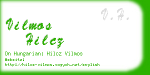 vilmos hilcz business card